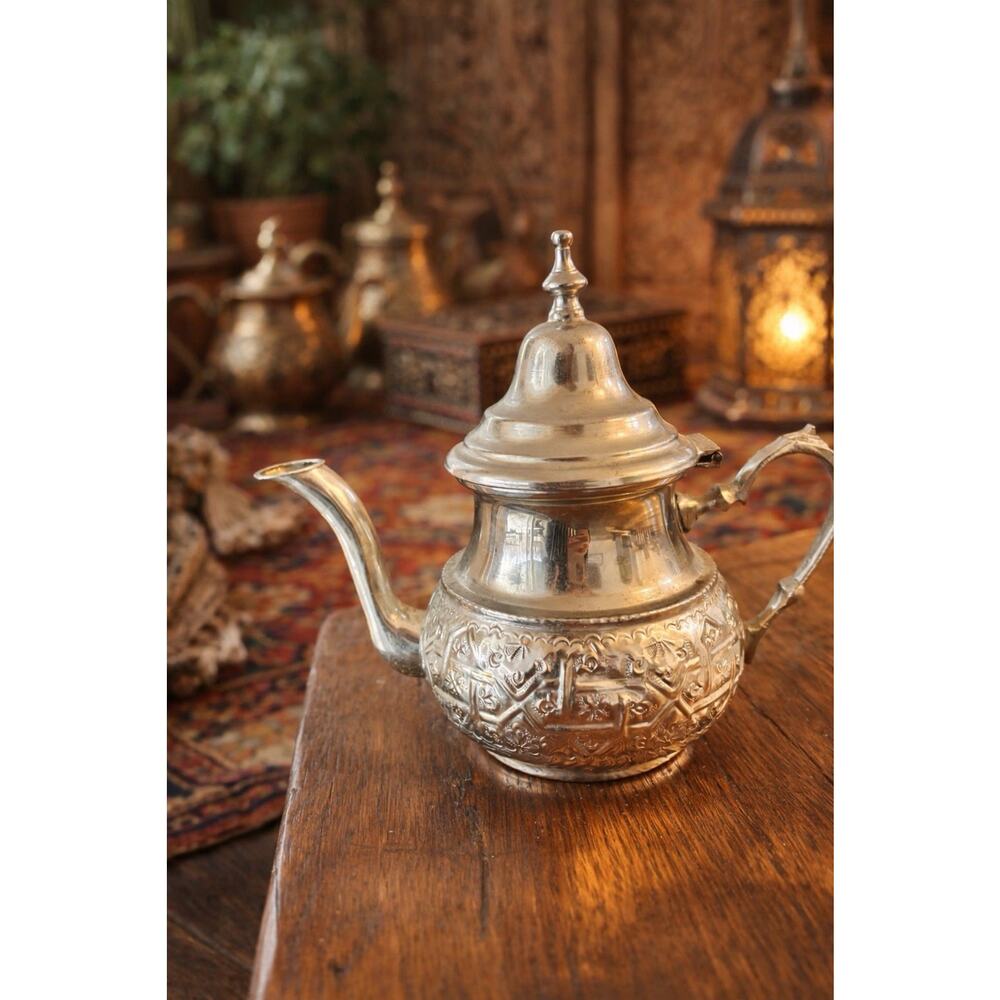 Vintage Royal Rochester Silverplate Teapot Moroccan Style Boho Decor Ornate